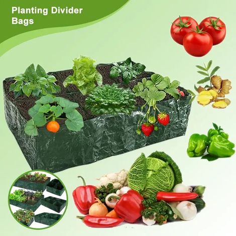 (6 grilles) Sacs de culture pour plantes, jardinières, semis, pots et jardinières, accessoires de culture, outils de jardinage, serres, grands pots de fleurs, conteneurs
