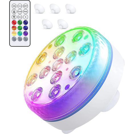 Projecteurs LED submersibles avec télécommande, étanches, pour piscine (1/2/4 pièces) (1/5)