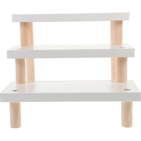 Support de présentation en bois blanc pour figurines et maquettes (1 pièce) (1/5)