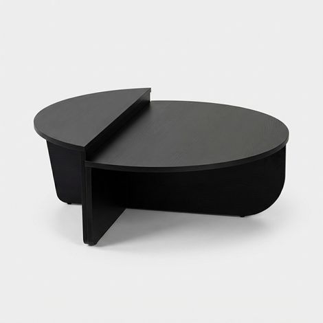 Moderner Design-Couchtisch in zwei Höhen Orion - Schwarz