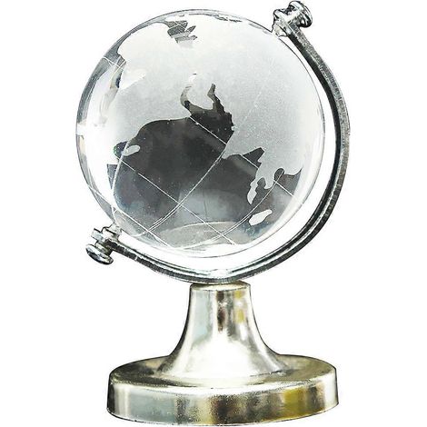 Globe terrestre en verre dépoli, presse-papier, support, décoration de bureau ou de mariage (1/4)