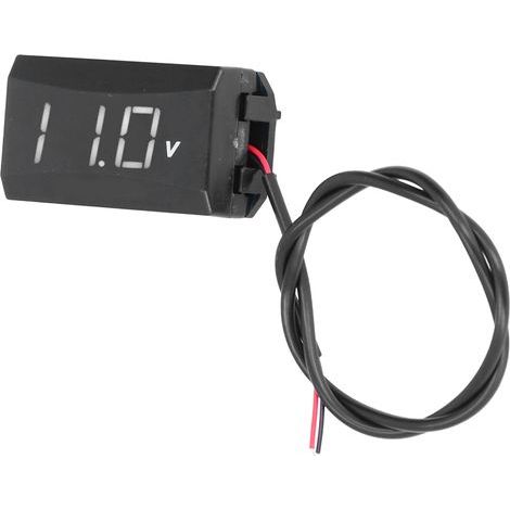 Universelles digitales LED-Voltmeter für Autos, Motorräder und Elektrofahrzeuge 12V-80V, weiß (1/4)