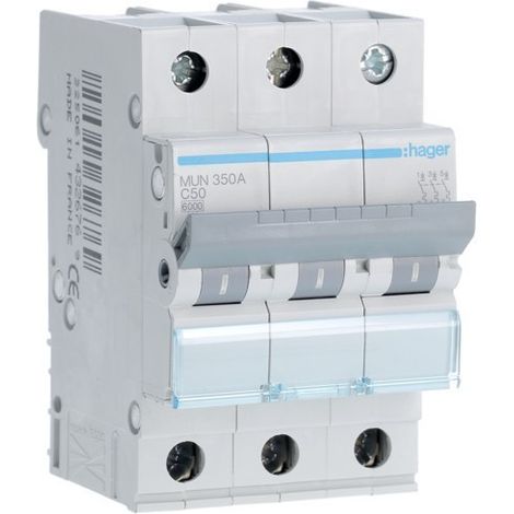 HAGER MUN350A  Interruttore 3P 50A curva-C 6kA
