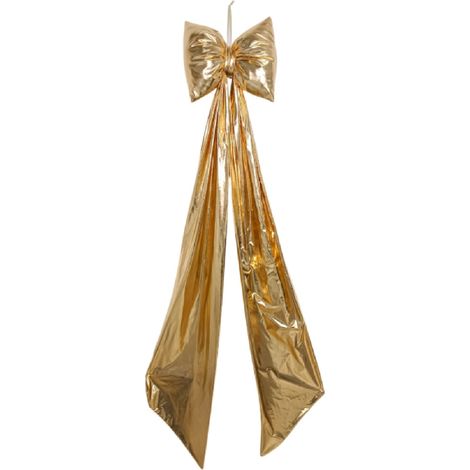 Fiocco natalizio laminato Oro per albero di natale decorazione -200 cm (1/3)
