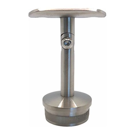 Metalideal Support de main courante orientable pour poteaux rond inox Finition - AISI 304 Brossé - pour intérieur (1/5)