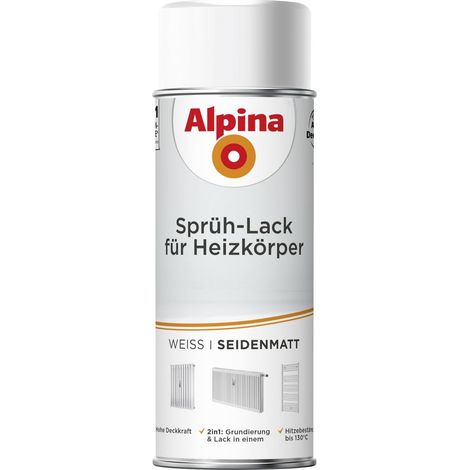 Alpina Sprühlack für Heizkörper 400 ml weiß seidenmatt Sprühlacke (1/2)