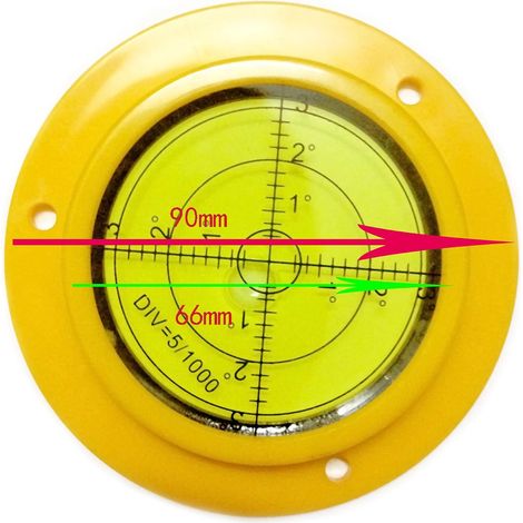 90mm Precision Round Spirit Level with Mounting Holes for Motorhomes (1/5)