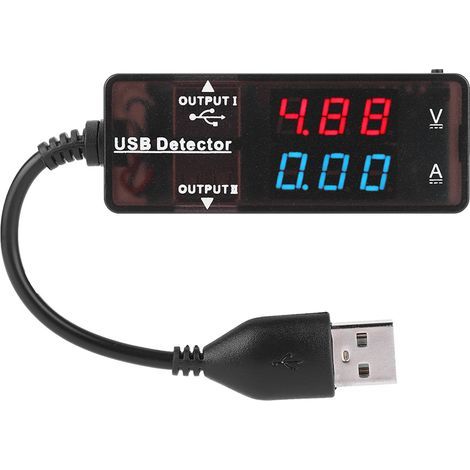YB26VA Testeur de Capacité de Batterie USB Voltmètre Ampèremètre Double Affichage Bicolore (1/5)