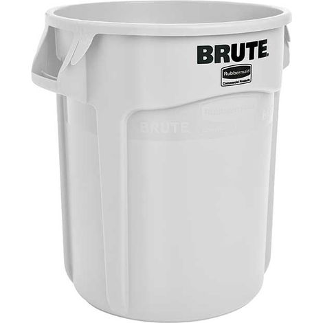 BRB Kunststofftonne 76 Liter, ØxH 495x580 mm, weiß, lebensmittelecht, temperaturbeständig von -30 °C bis +60 °C