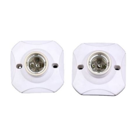 Lot de 6 douilles de plafond à vis E27 AC 220-240 V pour ampoule LED, support de lampe de plafond, base E27 (1/4)