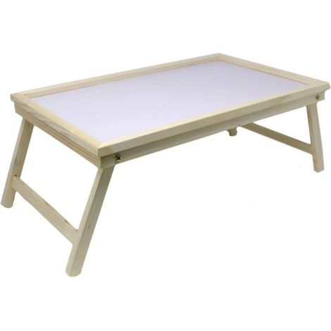Vassoio per Colazione a Letto Divano tavolino con Gambe richiudibili in Legno per decoupage Supporto per pc Notebook (1/3)