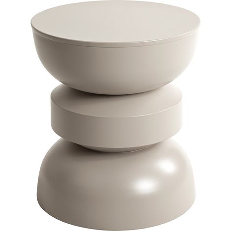 Table d'Appoint Sablier "Merlin" 45cm Gris (1/3)