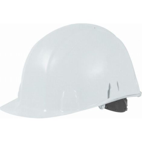 Weißer Bauhelm aus Polyethylen mit verstellbaren Belüftungsöffnungen SINGER - CASBRENNUSBLANC