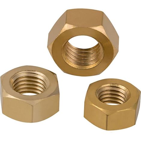 Écrous hexagonaux en laiton à filetage gauche, M1.4-M24 (20 pièces (1/5)