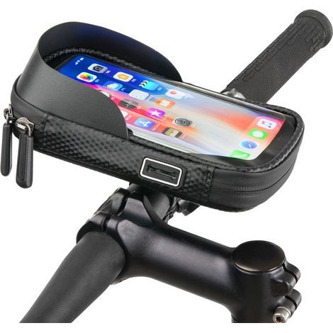 Sacoche étanche pour téléphone portable 7 pouces pour vélo, écran tactile, support pivotant à 360°, guidon (1/5)