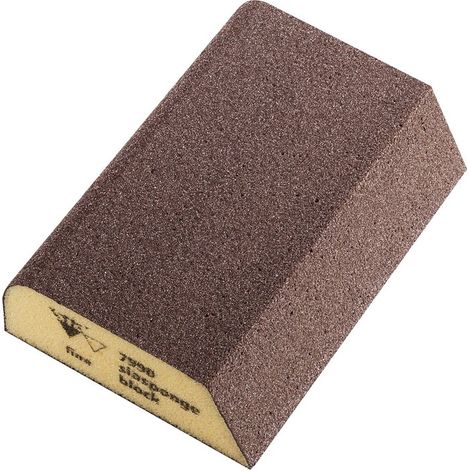 Siasponge 2 et 4 faces  SIA ABRASIVES - 4 faces - boîte de 10 - 69 x 98 x 26 - Fin - jaune (1/2)