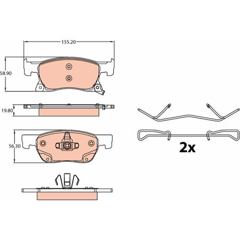 BREMSBELÄGE VORNE GDB2138 TRW