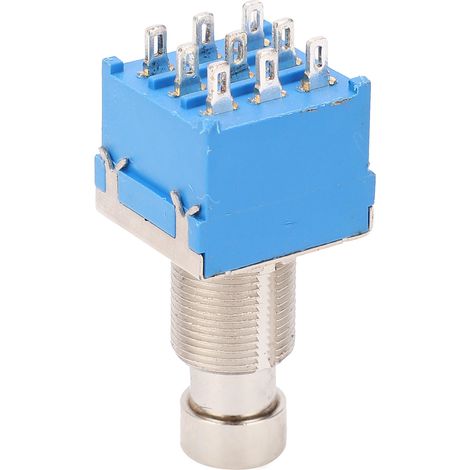 Boîtier de Commande 9 Pins pour Pédale d'Effet Guitare, Boîtier de Pédalier Métallique Durable avec Connecteurs, Accessoire Audio Professionnel Bleu (1/5)