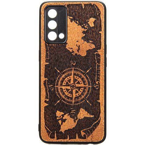 Realme GT Master Edition Custodia in legno ROSA DEI VENTI MERBAU