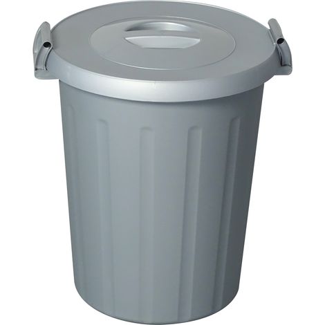 ICS BIDONE CON COPERCHIO OKEY Lt. 50 - Ø cm. 47x52 h col. Grigio