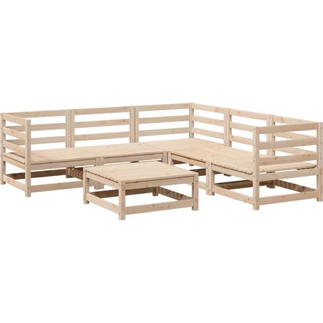 Maison Exclusive - 6-tlg. Garten-Sofagarnitur Massivholz Kiefer