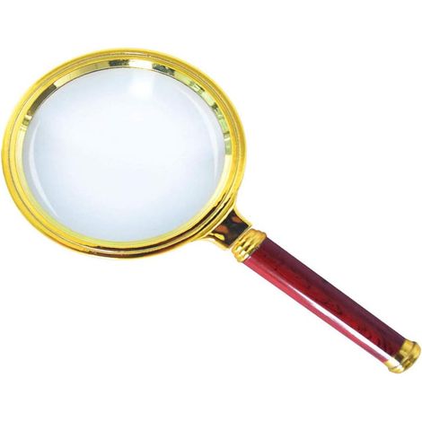 Loupe Manuel 10x - Poignée En Bois De Rose - Pour Lecture, Inspection Électronique Et Observation Précise - 1 Pièce