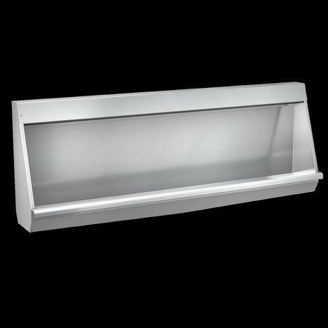 KWC Reihenurinal, CAMPUS, Edelstahl V2A, 1400x515x235 mm, Siebablauf Mittig (1/2)