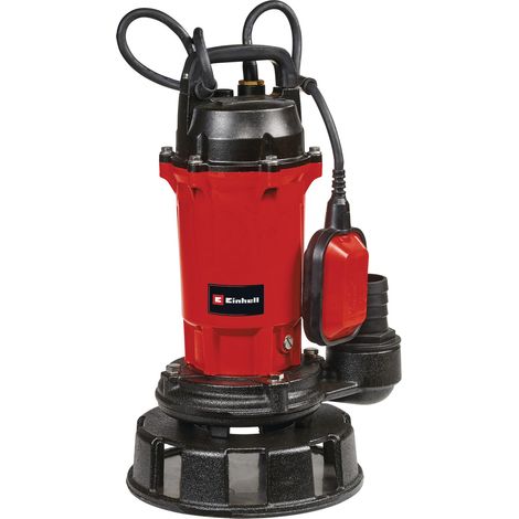 Einhell Pompe d’évacuation pour eaux chargées GE-DP 900 Cut (900 W, Débit Max 16 000 L/h, hauteur refoulement max. 11,5 m, immersion max. 7 m)