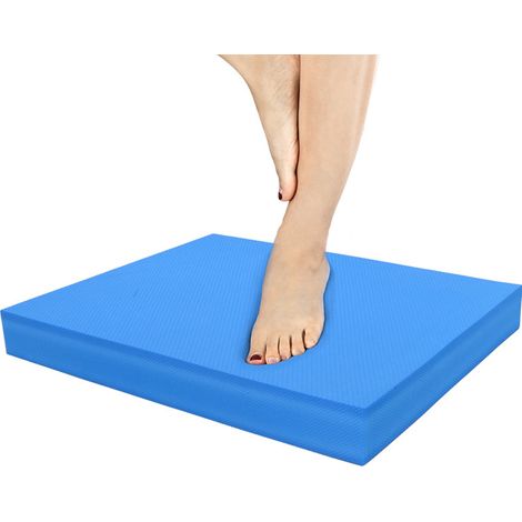 Coussin d'équilibre Yoga bleu - Tapis de fitness rembourré pour exercices abdominaux et entraînement (1/5)