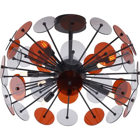 QAZQA atomic - Plafonnier - 9 lumière - L 51 cm - Noir - Art Deco - éclairage intérieur - Salon I Chambre I Cuisine I Salle à manger (1/5)