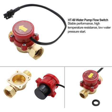 capteur de débit pour pompe à eau HT-60 AC220V 0,5A, filetage G1/2"-1/2". (1/5)