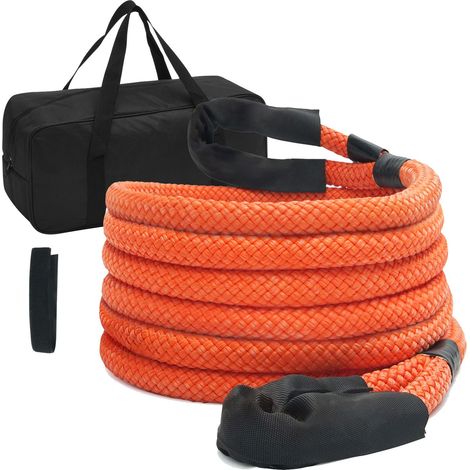 Corde de traction cinétique 7/8" (2,2 cm) x 6,1 m, capacité 13 876 kg, élastique 30% pour 4x4, SUV, camion, tracteur (1/5)