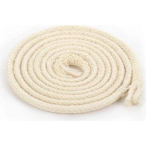 Mèche de rechange pour lampe torche à huile en coton de 4 mm, 10 m, en bambou, référence 1283 (1/2)