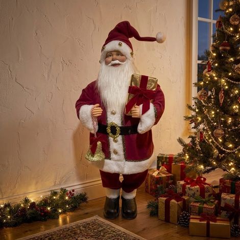 4ft Standing Christmas Santa Figurine (1/2)