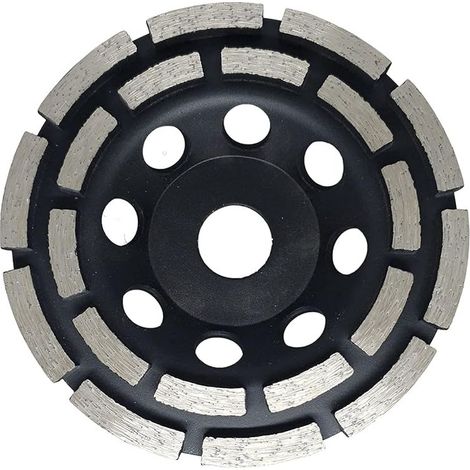 1 disque diamant à meuler et poncer, 125 mm x 22,23 mm, double rangée, pour chape, dalle béton, carrelage et colle à carrelage (1/5)