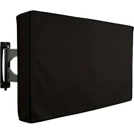 Housse de protection extérieure pour téléviseur (noire, compatible avec les téléviseurs de 40 à 42 pouces) - Résistante aux intempéries - Compatible avec la plupart des supports et pieds (1/5)