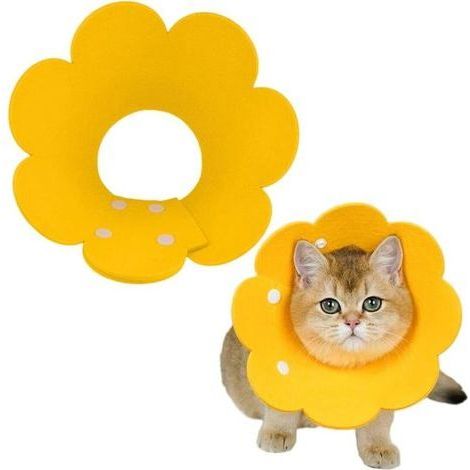 Cat Collar Anti Bite Collar Protective Collar, Pet Collars Anti-Lick Cat Collar for Cats Puppies(M) (1/5)