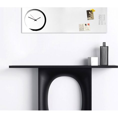 Orologio da parete lavagna magnetica calendario orizzontale design S-Enso - Grigio (1/5)