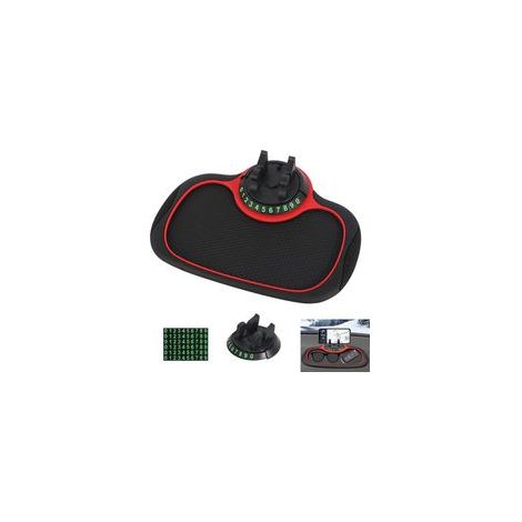 Tappetino antiscivolo per auto BRAVIX, supporto per cellulare, tappetino antiscivolo per cruscotto con supporto per telefono girevole a 360 gradi