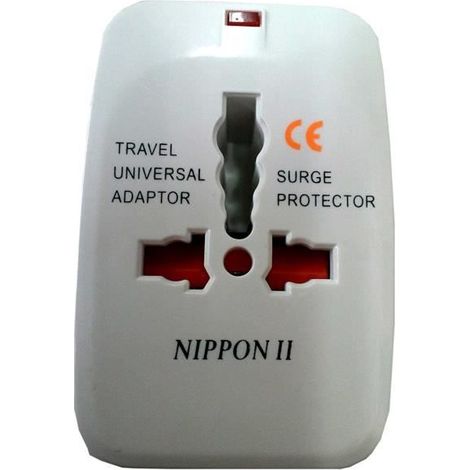Adaptateur secteur universel - PRISE AU UK EU US - Blanc - Rectangulaire - Intérieur