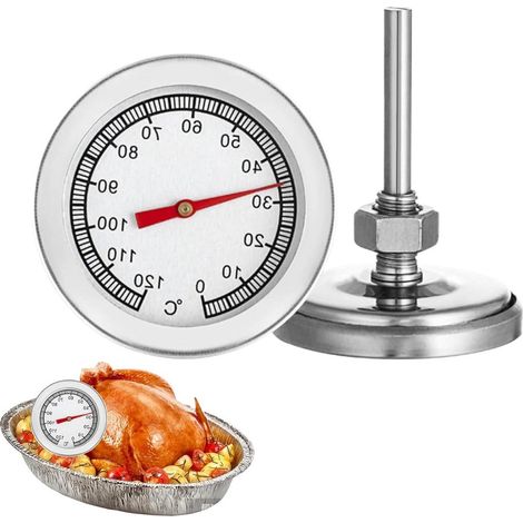 Ofenthermometer aus Edelstahl zum Kochen und Grillen, Temperaturanzeige bis 120 °C (1/5)