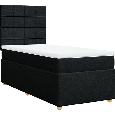 Maison Exclusive - Boxspringbett mit Matratze Schwarz 90x200 cm S