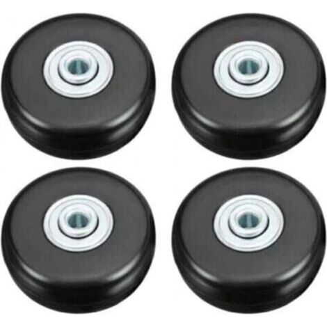 4PCS 50mm Roulette Valise, Bagage Valise Réparation Roulette Charge Lourd Muette Caoutchouc Universelle Pivotante Roue Rechange Transport Remplace Roulette pour Valise/Bagage/Sac à Dos/Voyage
