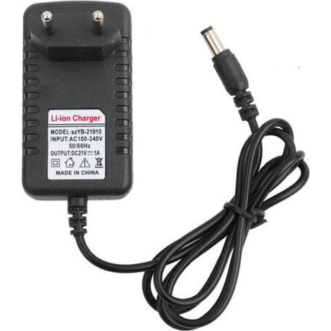 Adaptateur de chargeur Li ion à noyau de cuivre épais 21 V/1A chargeur de batterie au Lithium adaptatif prise ue Chargeur pour électroportatif (1/5)