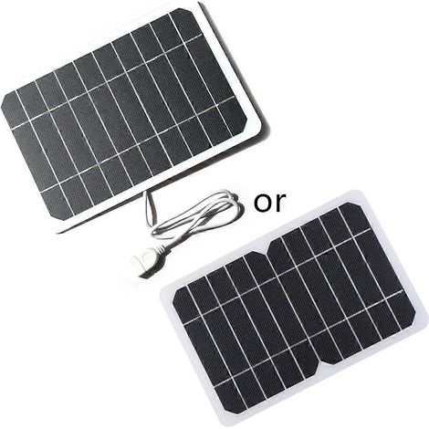 Panneau solaire portable 5W avec port de sortie USB, chargeur flexible extérieur pour batterie solaire, utilisable pour téléphone portable (1/5)
