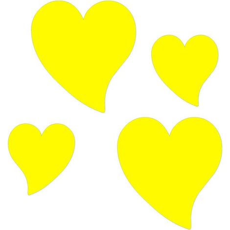 Adesivo Fluorescenti Cuore (Giallo) (1/5)