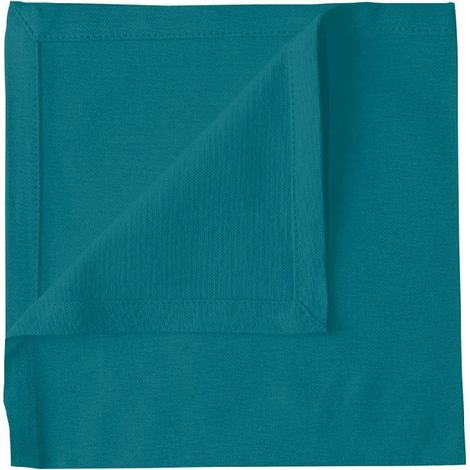 Serviette de table unie et colorée Bleu Canard 40x40 cm (1/2)