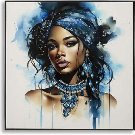 Peinture murale laquée avec cadre Altea -B- Cm 82X4X82 (1/5)