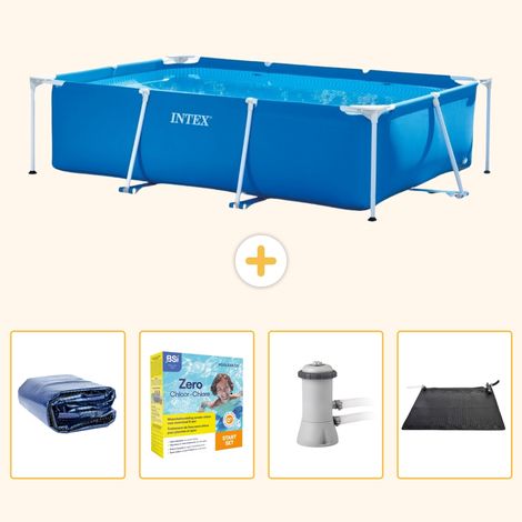 Intex Piscine Tubulaire Rectangulaire - 300x200x75 cm - 5-pièces SCB11 (1/5)