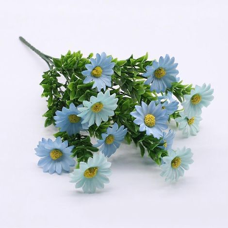 Fleurs artificielles à 5 branches, fausses plantes pour mariagebleu (1/5)